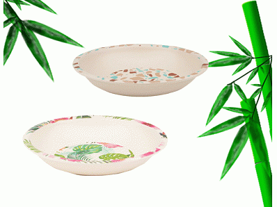 Travel hot plate 2018 life healthy eco-friendly healthy eco-friendly bamboo fibre dinner plate